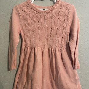 H&M Blush Textured Knit Dress